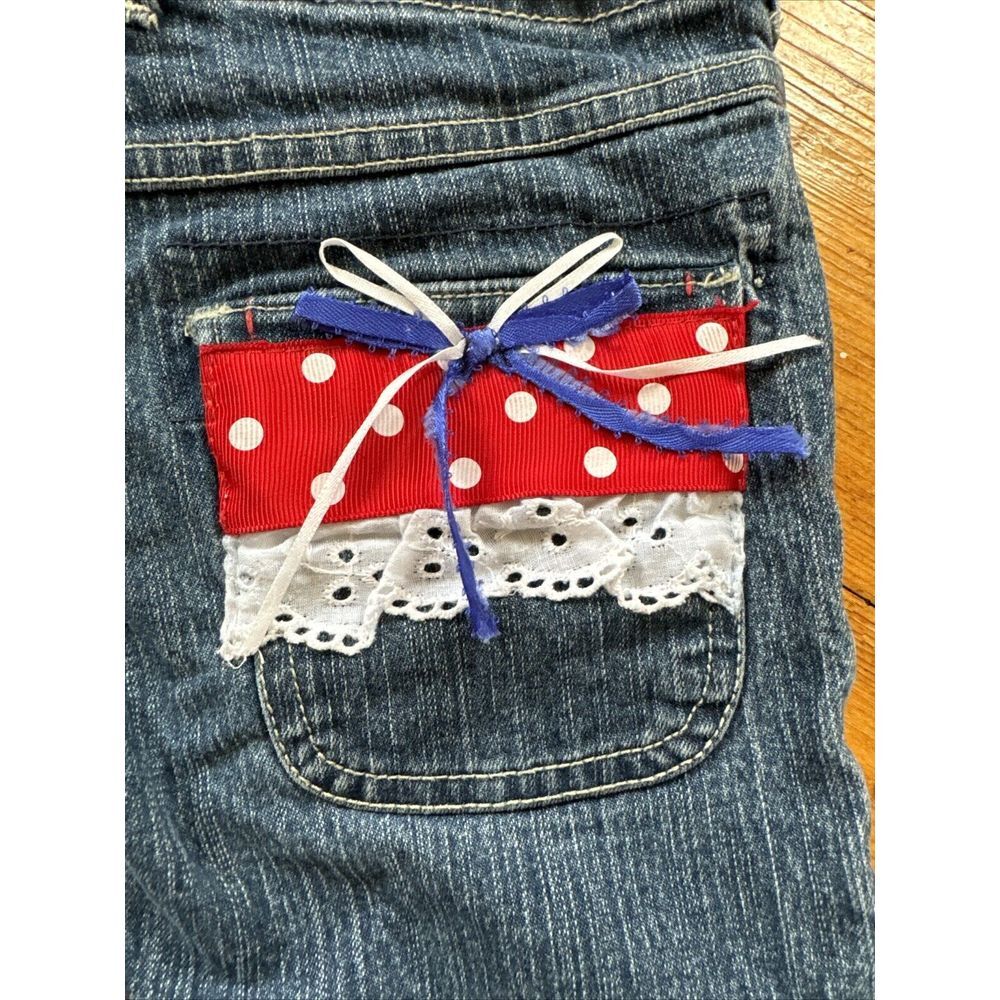 Custom NFL Jeans New England Patriots - Osh Kosh B'gosh Sz 6 - Picture 8 of 8